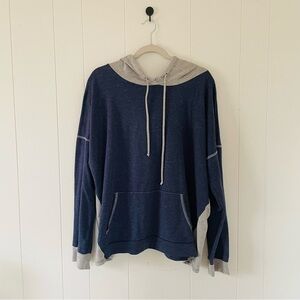 Sew In Love Navy and Light Gray Men's Hoodie